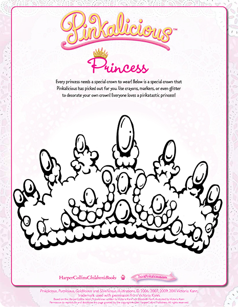 princess crown coloring pages for kids
