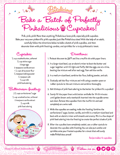 pinkalicious cupcake coloring pages
